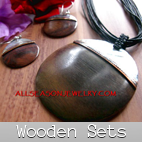 wooden jewelry sets matching